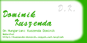 dominik kuszenda business card